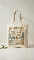 Canvas tote bag with original artwork