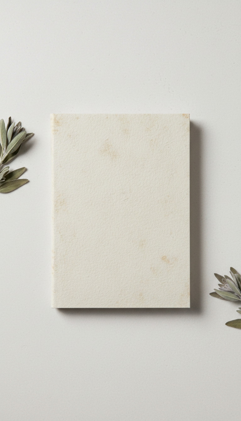 Textured cream journal with matte finish