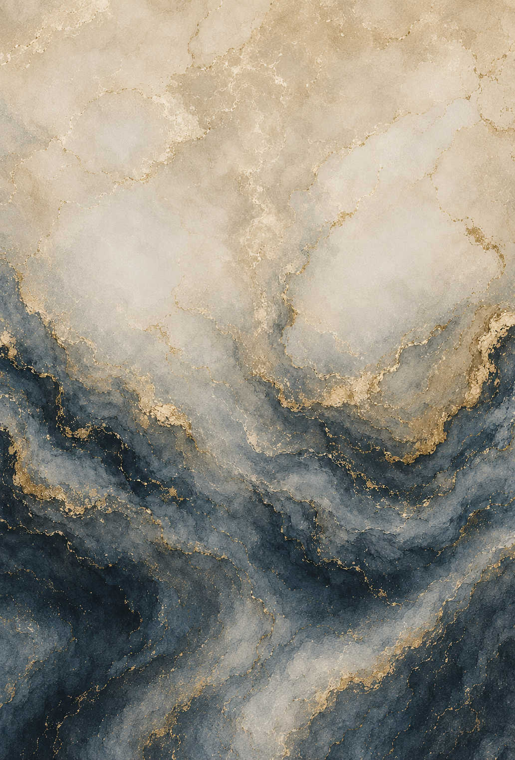 Gilded Tide - Abstract Fine Art Print