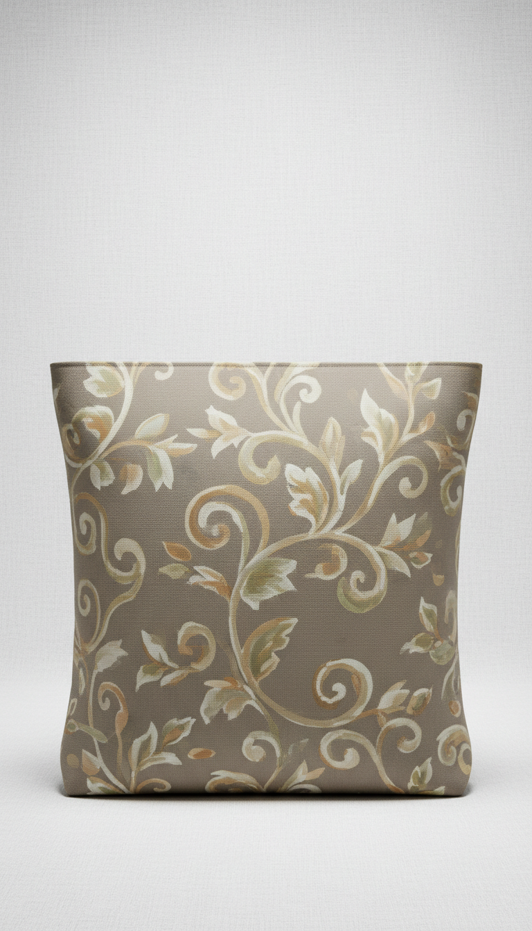 Art Print Canvas Tote Bag in Woodland Taupe
