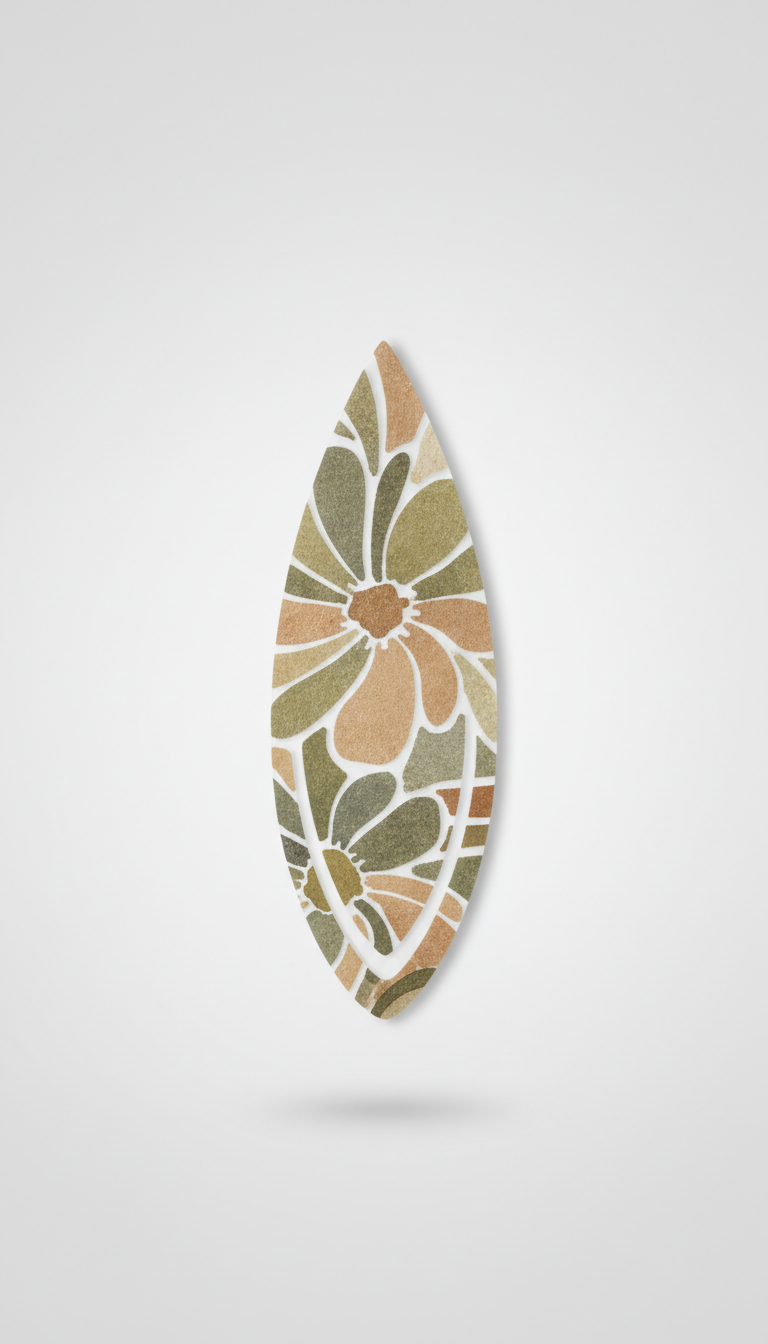 Floral Bookmark with Golden Petal Detail